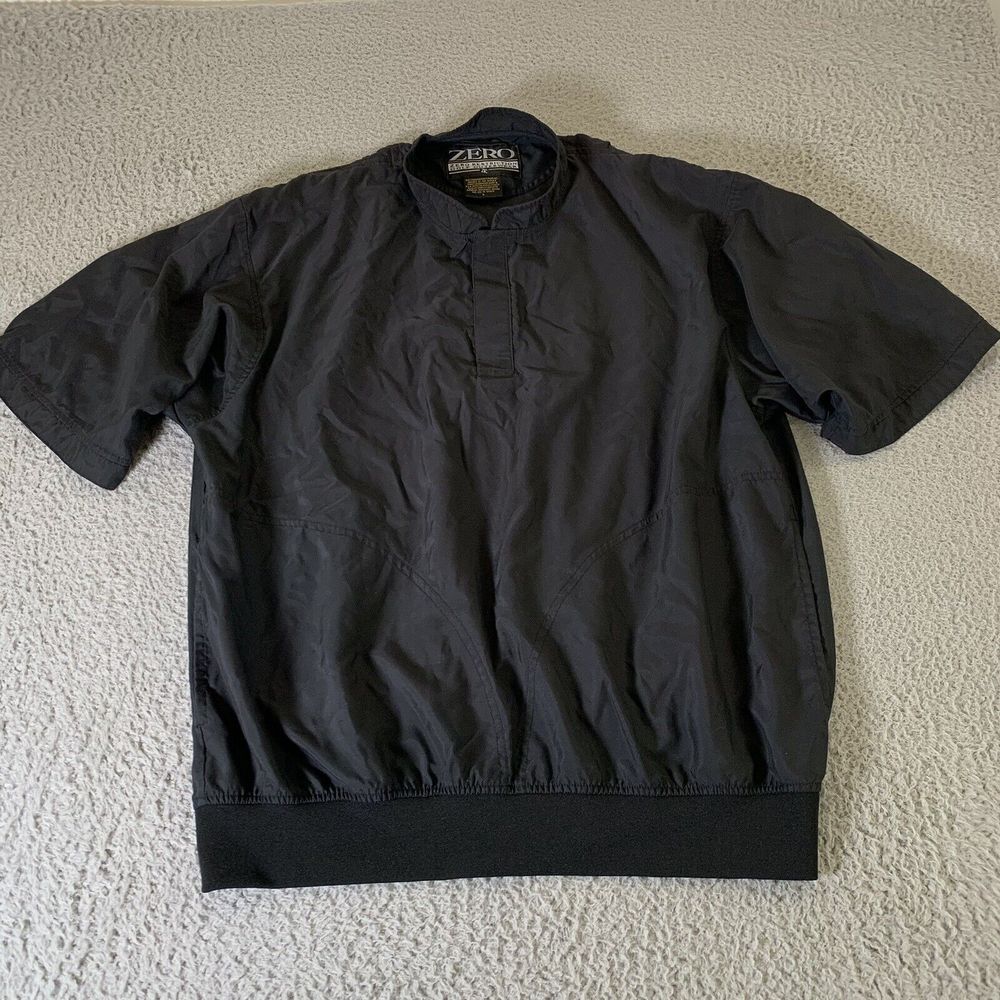 Zero Restriction Windbreaker Golf Shirt Mens Large‎ 1/4 Snap Wind Stop Pockets